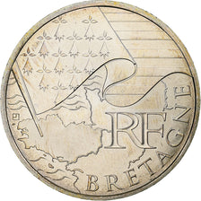 Francja, 10 Euro, Euros des régions, Bretagne, 2010, Srebro, MS(63), KM:1648