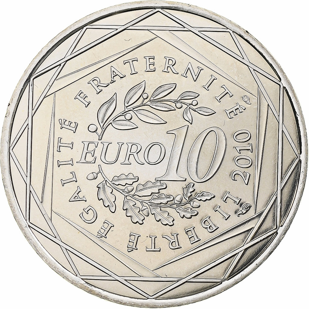 Frankrijk, 10 Euro, Euros des régions, Bourgogne, 2010, Zilver, UNC-, KM:1649