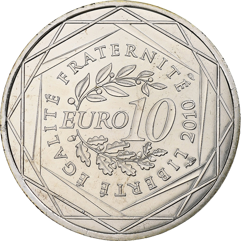 France, 10 Euro, Euros des régions, Languedoc roussillon, 2010, Silver, MS(63)