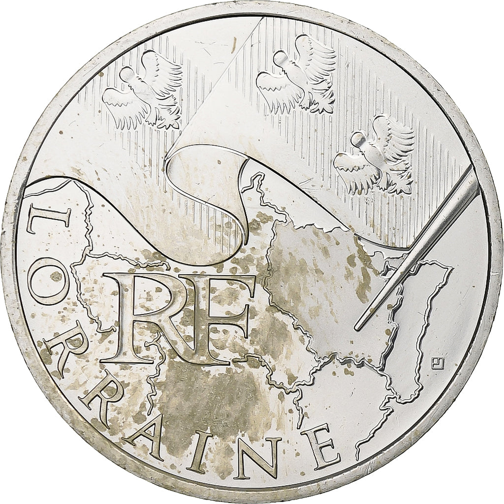 Frankreich, 10 Euro, Euros des régions, Lorraine, 2010, Silber, UNZ, KM:1661