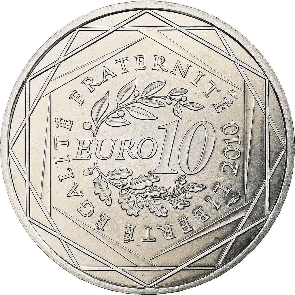 France, 10 Euro, Euros des régions, Midi-Pyrénées, 2010, Silver, MS(63)