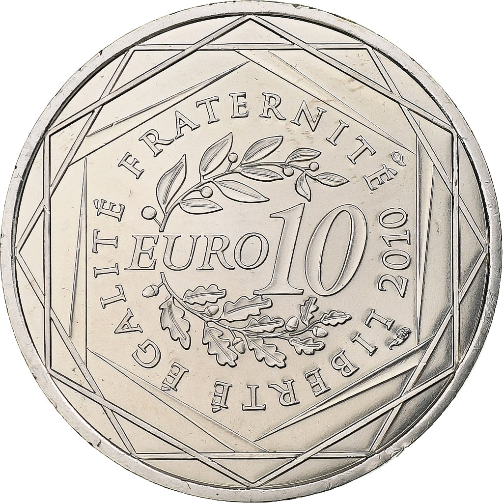 France, 10 Euro, Euros des régions, Pays De La Loire, 2010, Silver, MS(63)