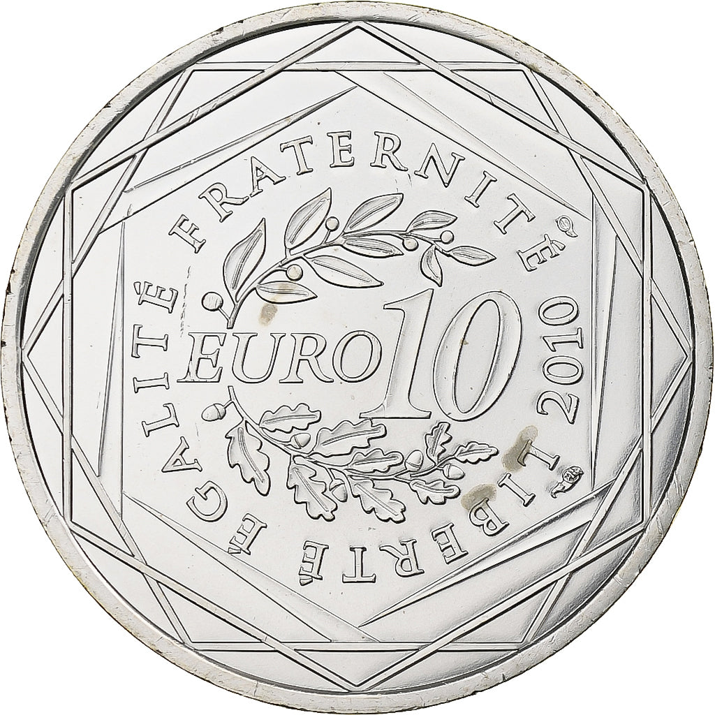 France, 10 Euro, Euros des régions, Poitou-Charente, 2010, Silver, MS(63)