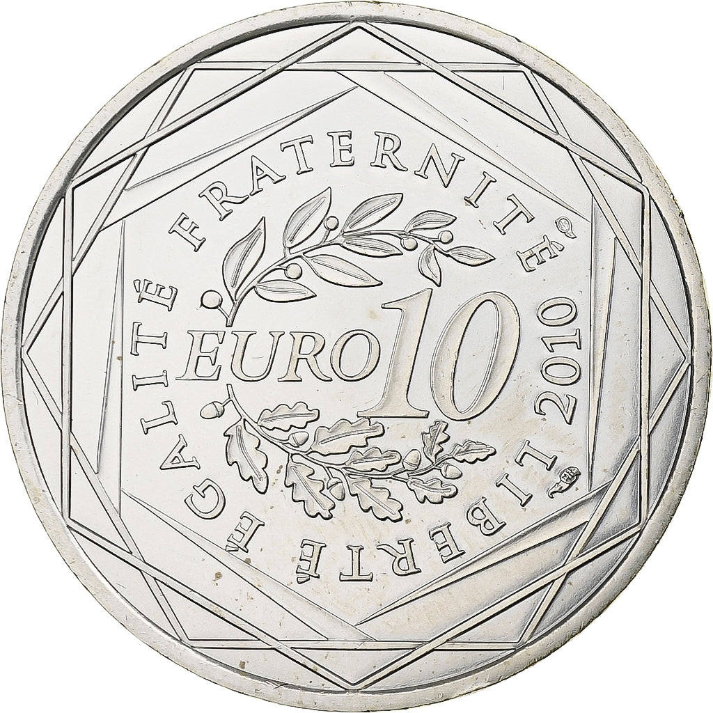 France, 10 Euro, Euros des régions, Provence Alpes Côte d'Azur, 2010, Silver