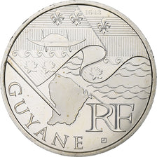 France, 10 Euro, Euros des régions, Guyane, 2010, Silver, MS(63), KM:1654