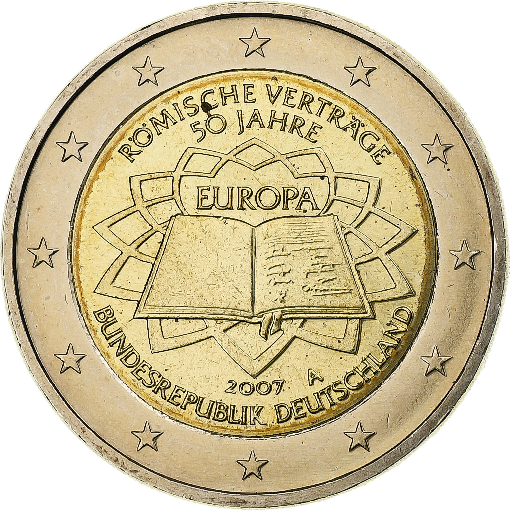 Germany, 2 Euro, Traité de Rome, 2007, Berlin, Bi-Metallic, MS(63), KM:259