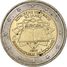 Germany, 2 Euro, Traité de Rome, 2007, Hamburg, Bi-Metallic, MS(60-62), KM:259