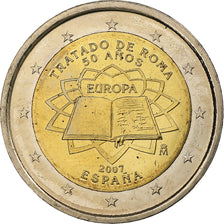 Spagna, Juan Carlos I, 2 Euro, Traité de Rome, 2007, Madrid, Bi-metallico, SPL