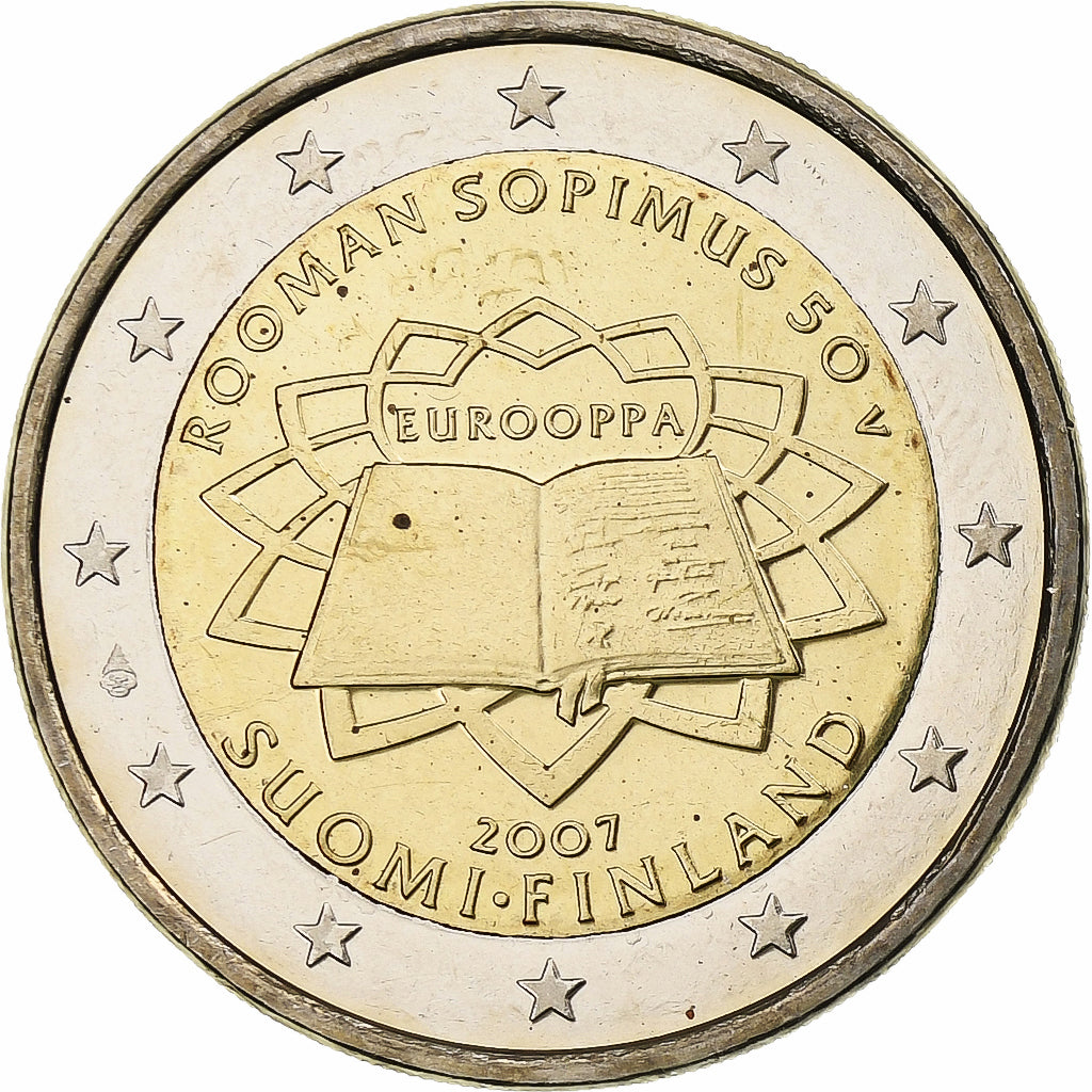 Finland, 2 Euro, Traité de Rome, 2007, Vantaa, Bi-Metallic, UNC-, KM:138