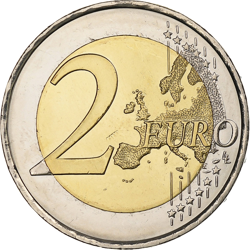Spain, 2 Euro, 30 ans du drapeau de l'UE, 2015, Madrid, Bi-Metallic, MS(63)