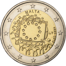 Malta, 2 Euro, 30 ans du drapeau de l'UE, 2015, Utrecht, Bi-Metallic, MS(63)