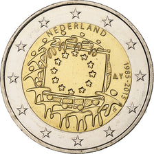 Netherlands, 2 Euro, 30 ans du drapeau de l'UE, 2015, Utrecht, Bi-Metallic