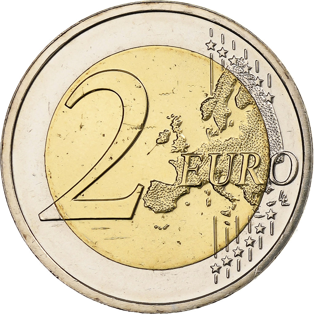 Netherlands, 2 Euro, 30 ans du drapeau de l'UE, 2015, Utrecht, Bi-Metallic