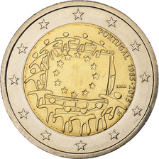 Portugal, 2 Euro, 30 ans du drapeau de l'UE, 2015, Lisbonne, Bimétallique, SPL