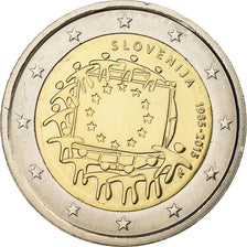 Slovenia, 2 Euro, 30 ans du drapeau de l'UE, 2015, Rome, Bi-Metallic, MS(63)