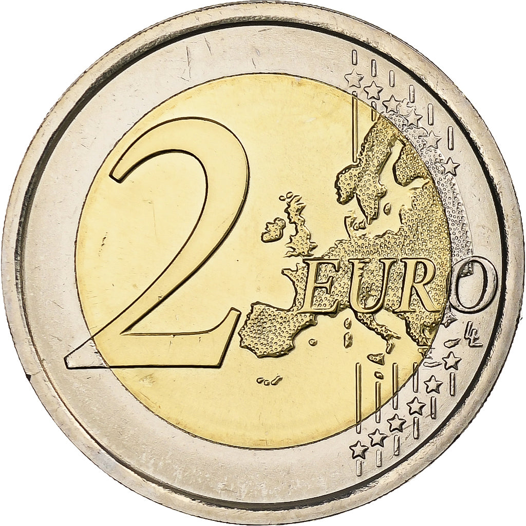 Eslovénia, 2 Euro, 30 ans du drapeau de l'UE, 2015, Rome, Bimetálico, MS(63)