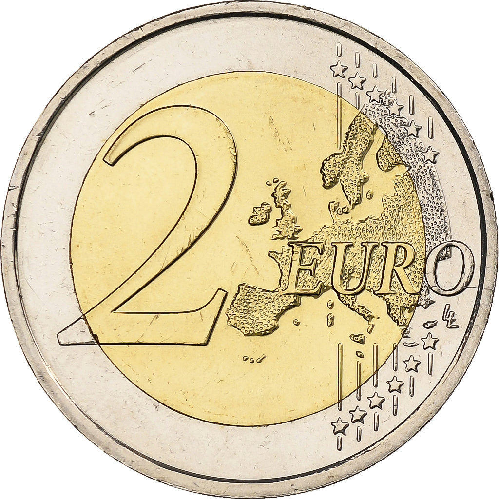Słowacja, 2 Euro, 30 ans du drapeau de l'UE, 2015, Kremnica, Bimetaliczny