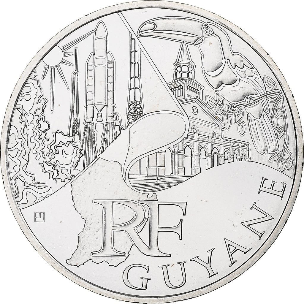 Francia, 10 Euro, Euros des régions, Guyane, 2011, Pessac, Plata, SC, KM:1736