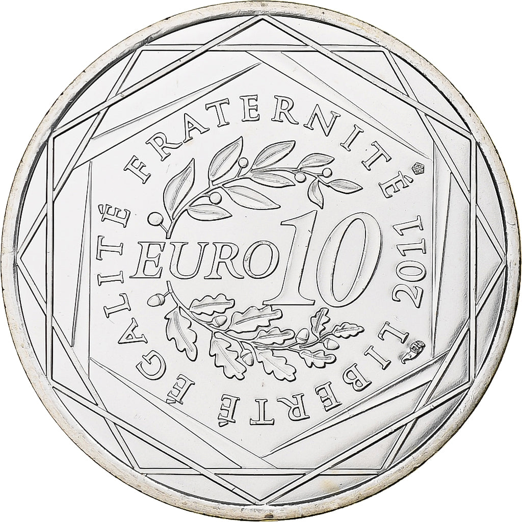 Francia, 10 Euro, Euros des régions, Guyane, 2011, Pessac, Plata, SC, KM:1736