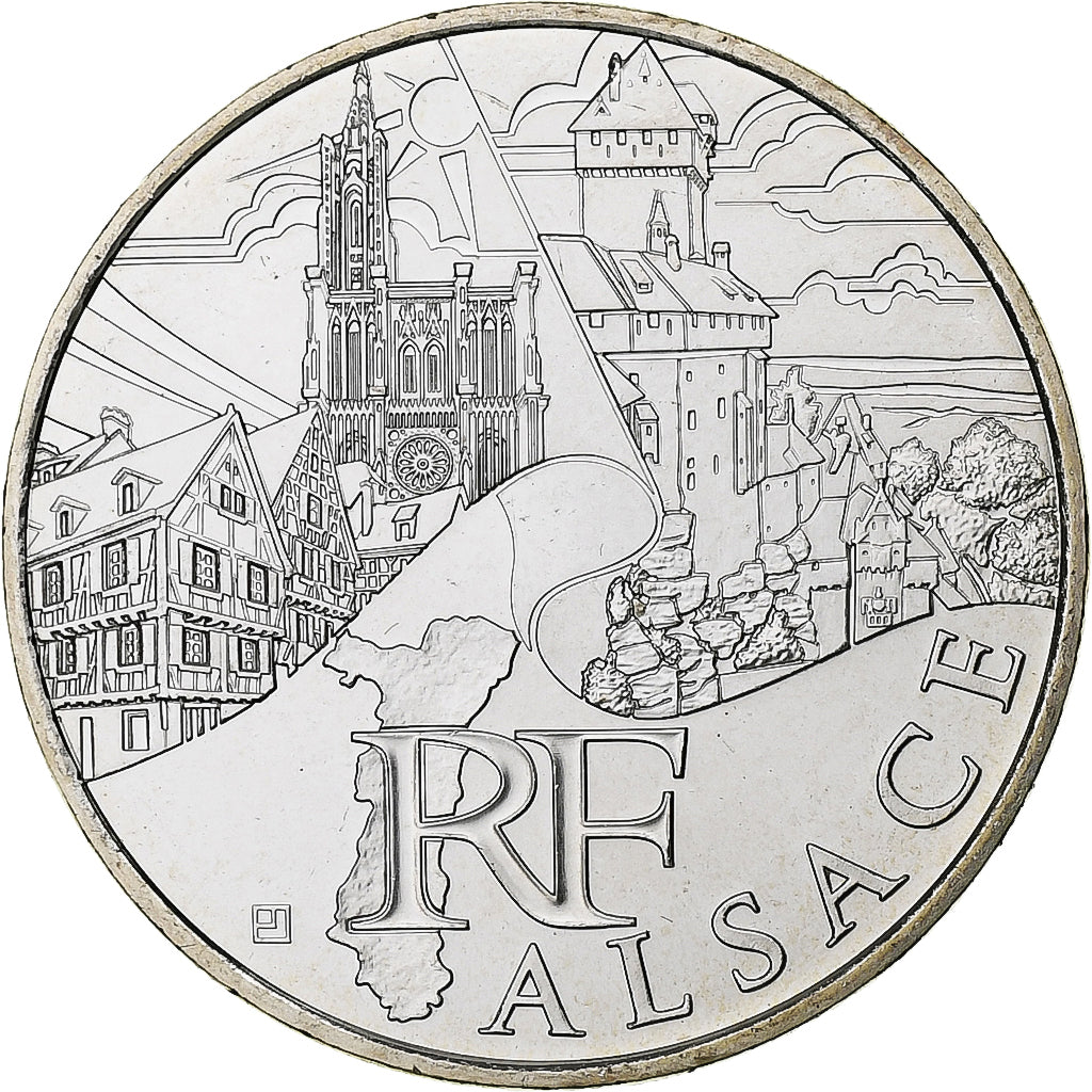 France, 10 Euro, Euros des régions, Alsace, 2011, Pessac, Argent, SPL, KM:1734