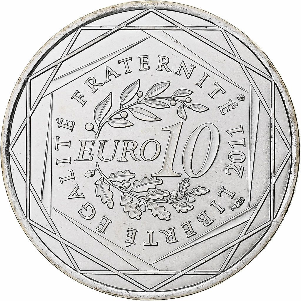 France, 10 Euro, Euros des régions, Alsace, 2011, Pessac, Argent, SPL, KM:1734