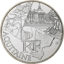 Frankrijk, 10 Euro, Euros des régions, Aquitaine, 2011, Pessac, Zilver, UNC-