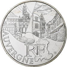 France, 10 Euro, Euros des régions, Auvergne, 2011, Pessac, Silver, MS(63)