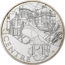 France, 10 Euro, Euros des régions, Centre, 2011, Pessac, Silver, MS(63)