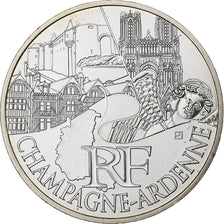 France, 10 Euro, Euros des régions, Champagne-Ardenne, 2011, Pessac, Argent