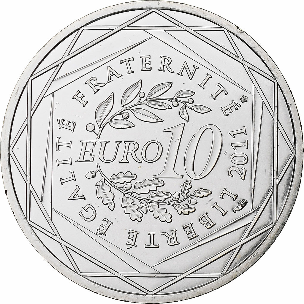 Frankreich, 10 Euro, Euros des régions, Franche-Comté, 2011, Pessac, Silber