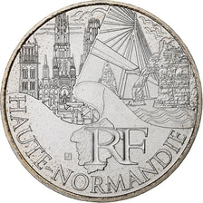 France, 10 Euro, Euros des régions, Haute-Normandie, 2011, Pessac, Argent, SPL