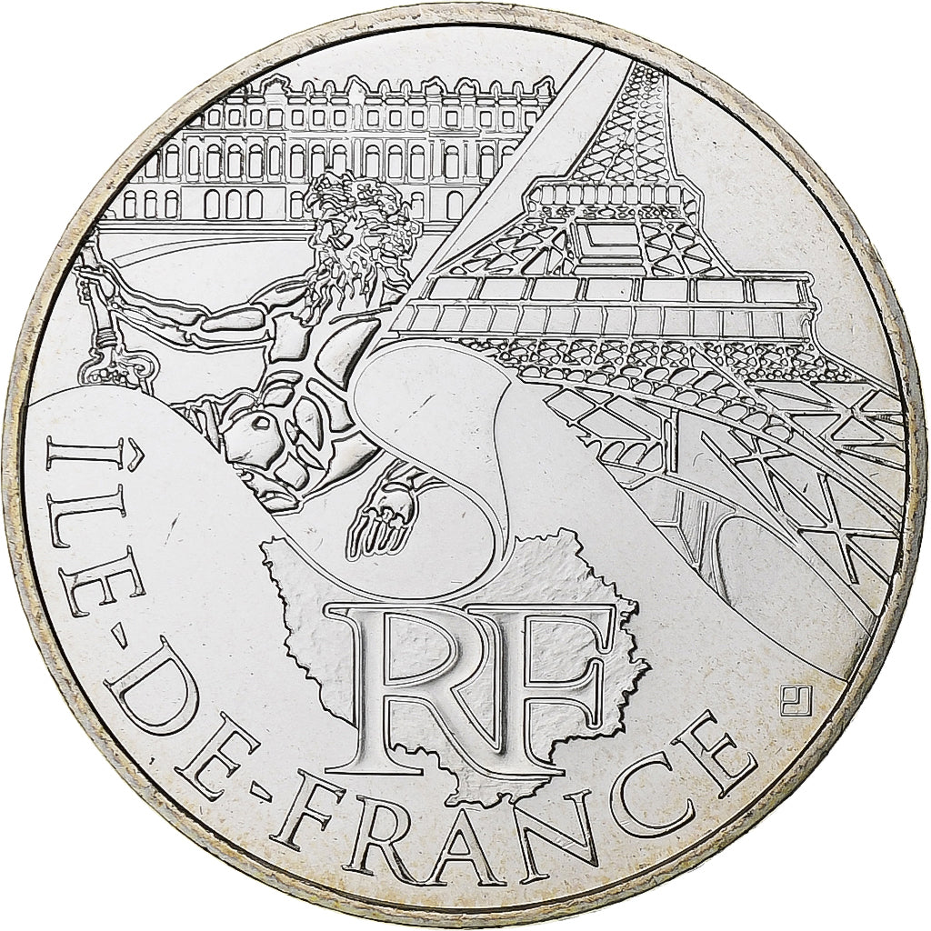 Francia, 10 Euro, Euros des régions, Ile De France, 2011, Pessac, Argento, SPL