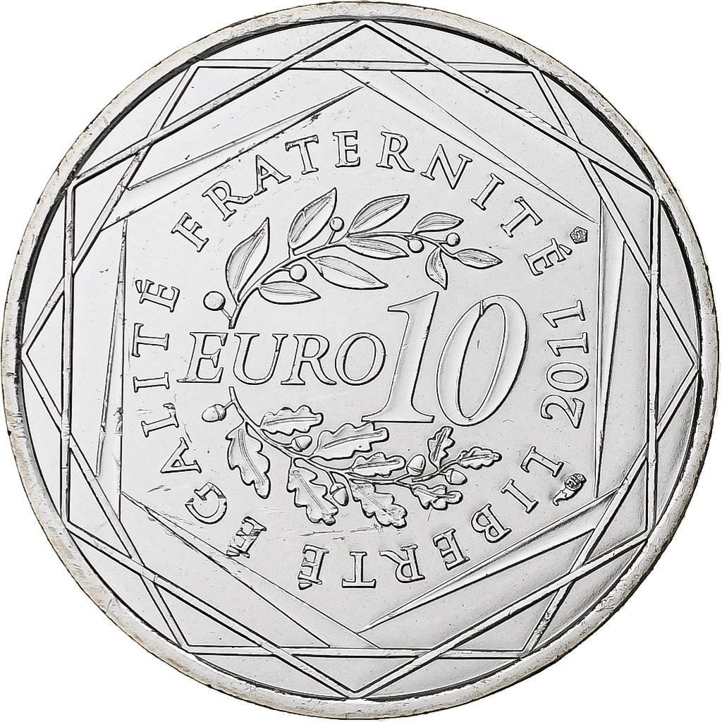 Francia, 10 Euro, Euros des régions, Ile De France, 2011, Pessac, Argento, SPL