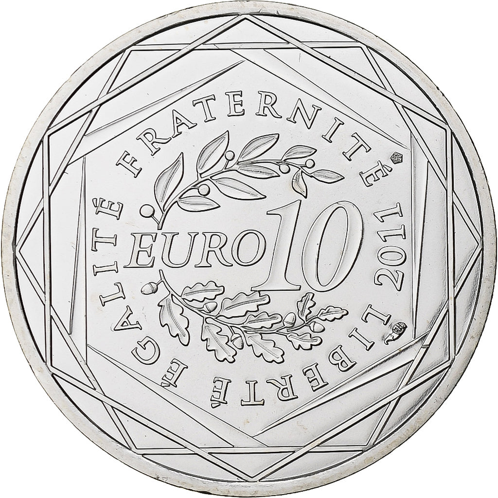 França, 10 Euro, Euros des régions, Limousin, 2011, Pessac, Prata, MS(63)