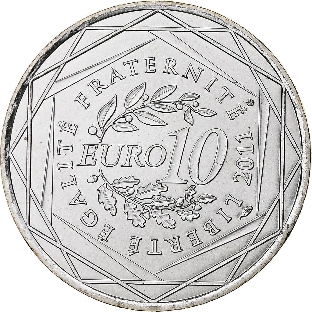 France, 10 Euro, Euros des régions, Pays De La Loire, 2011, Pessac, Silver