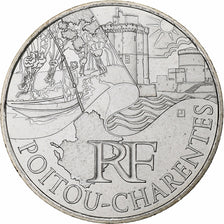 France, 10 Euro, Euros des régions, Poitou-Charente, 2011, Pessac, Silver