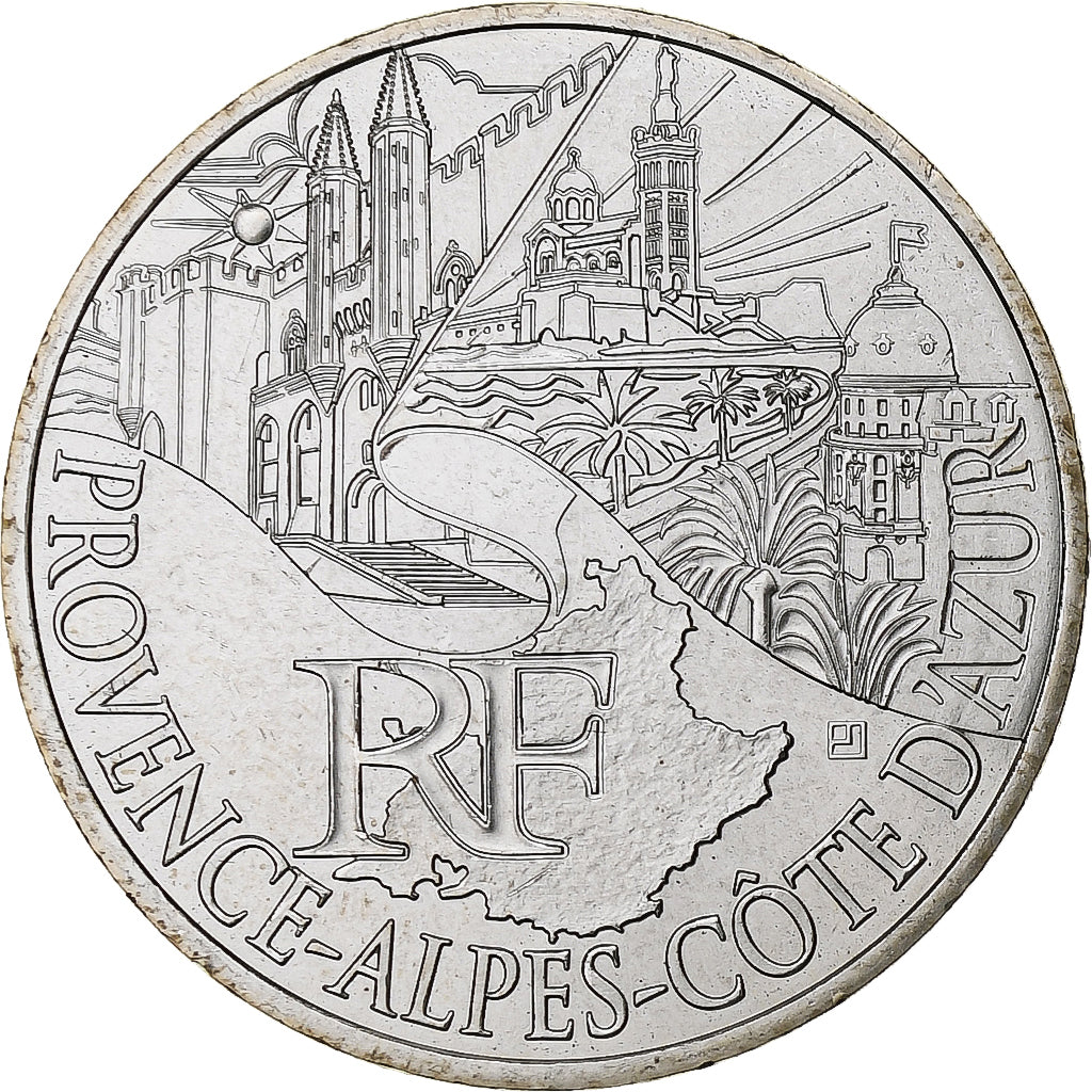 France, 10 Euro, Euros des régions, Provence Alpes Côte d'Azur, 2011, Pessac