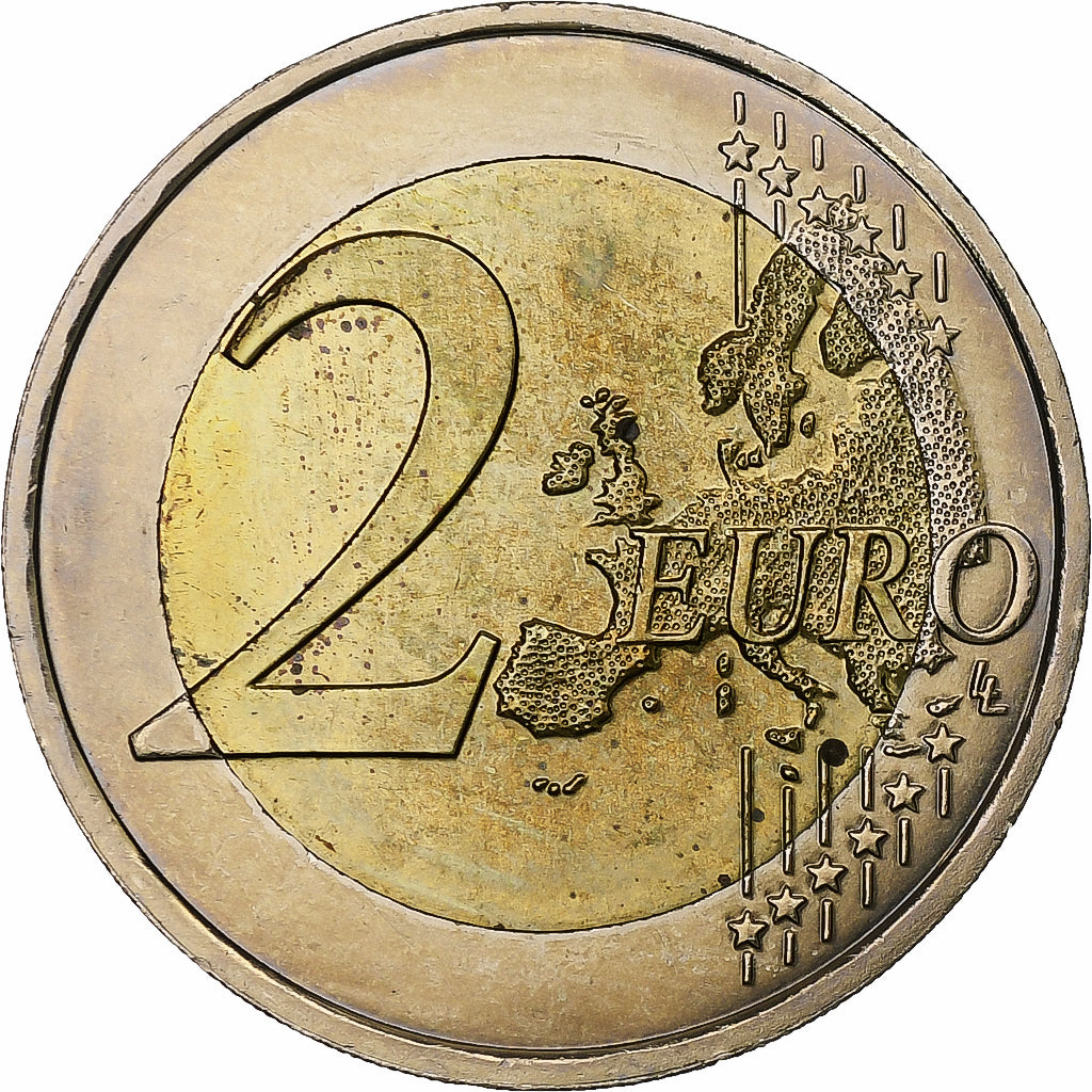 França, 2 Euro, Union économique et monétaire, 2009, Pessac, Bimetálico