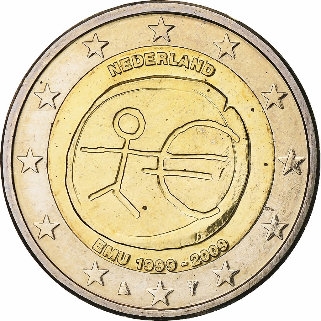 Paesi Bassi, 2 Euro, Union économique et monétaire, 2009, Utrecht