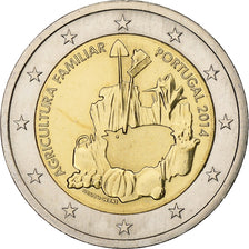 Portugal, 2 Euro, Family Farming, 2014, Lisbon, Bi-Metallic, MS(63)