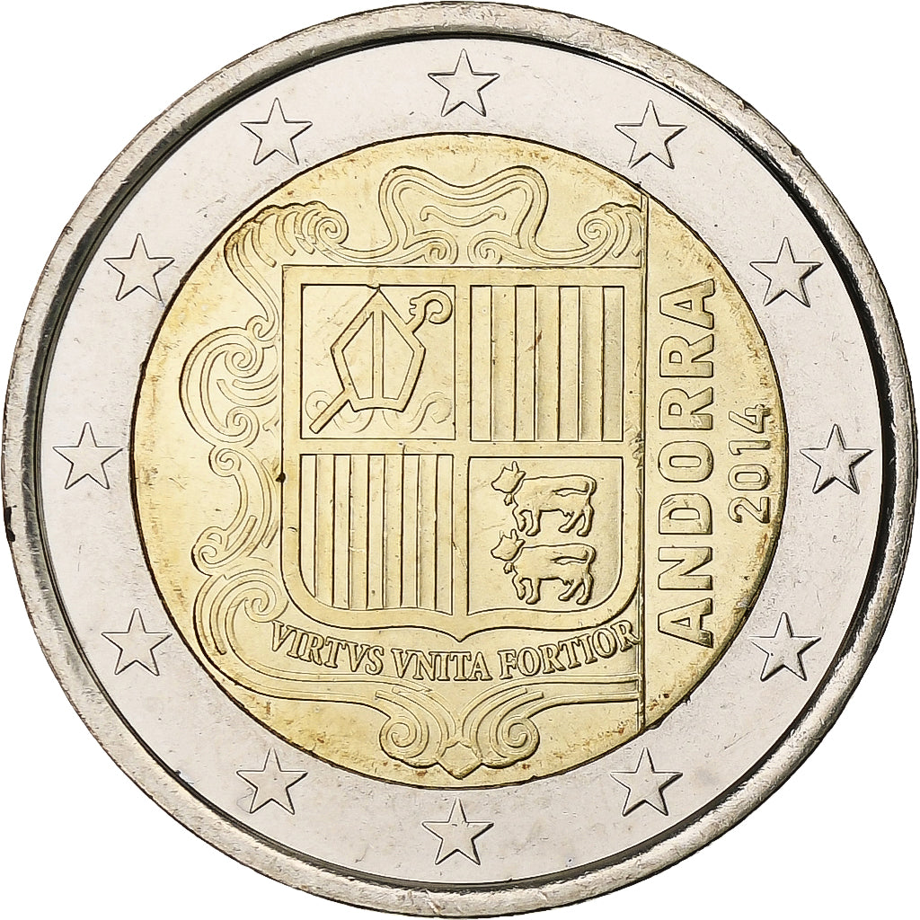 Andorra, 2 Euro, 2014, Bi-Metallic, MS(63)
