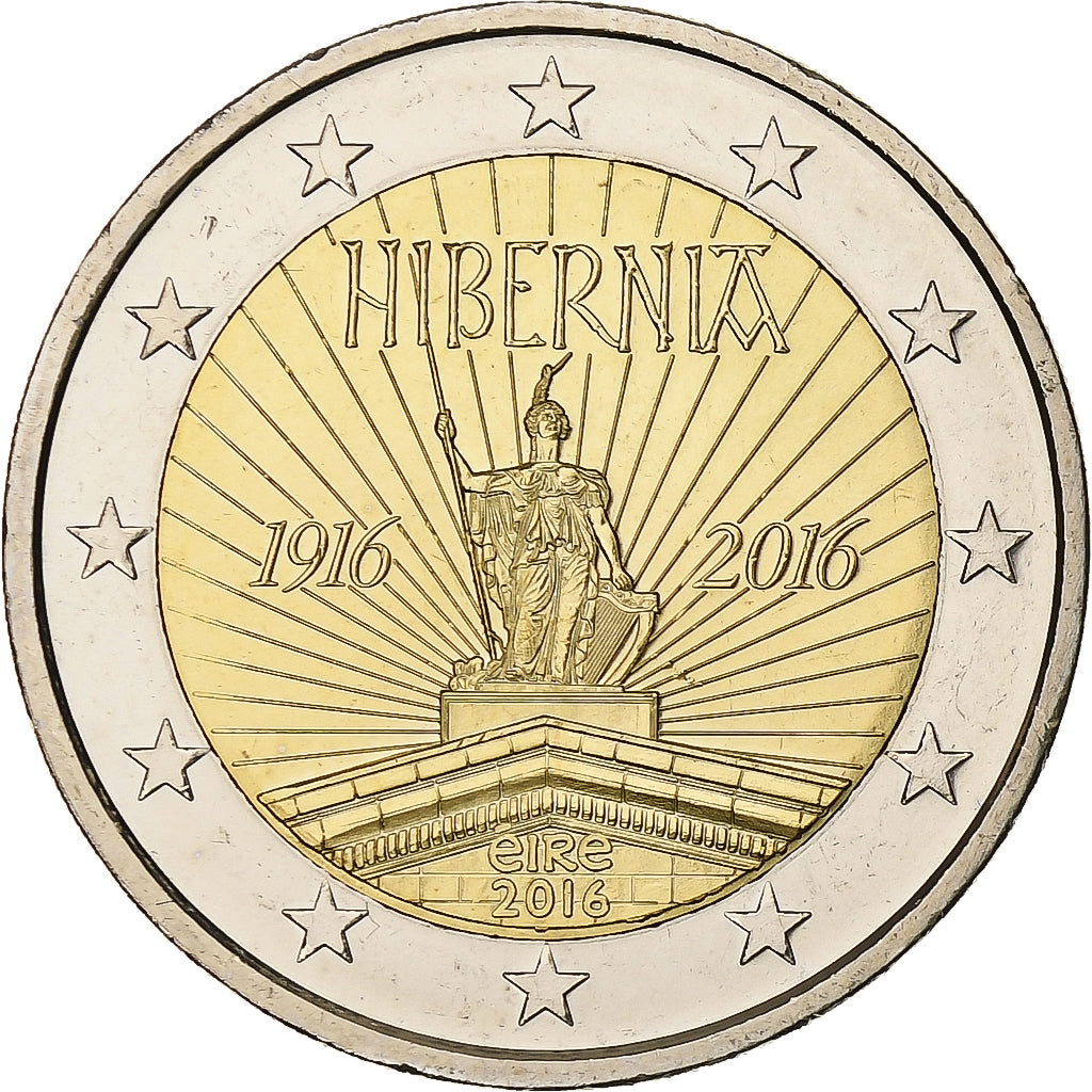 Ireland, 2 Euro, Easter Rising, 2016, Dublin, Bi-Metallic, MS(63)