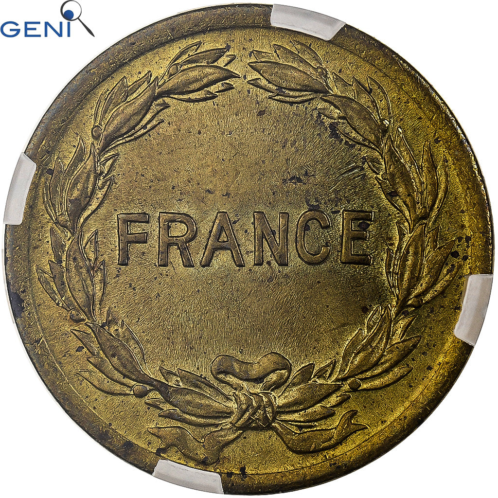France, 2 Francs, France Libre, 1944, Philadelphia, Cupro-Aluminium, GENI, MS63