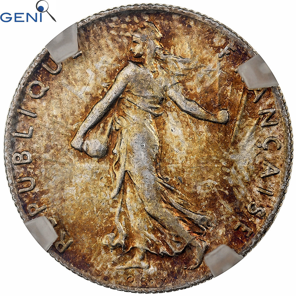 Francia, 50 Centimes, Semeuse, 1902, Paris, Argento, GENI, AU Cleaning