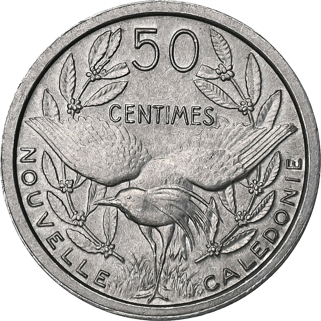 New Caledonia, 50 Centimes, 1949, Paris, Aluminum, MS(63), KM:1