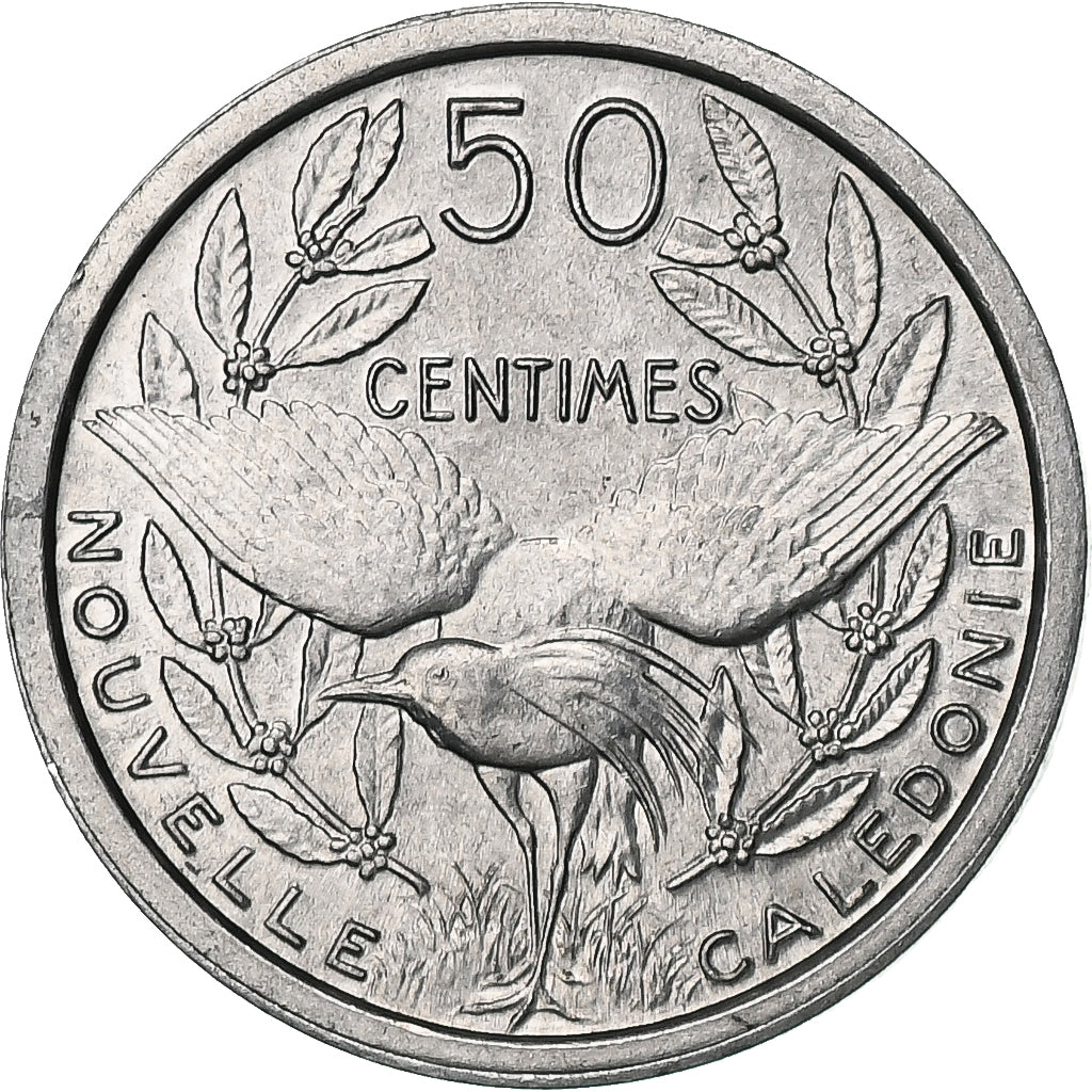 Nova Caledónia, 50 Centimes, 1949, Paris, Alumínio, MS(63), KM:1