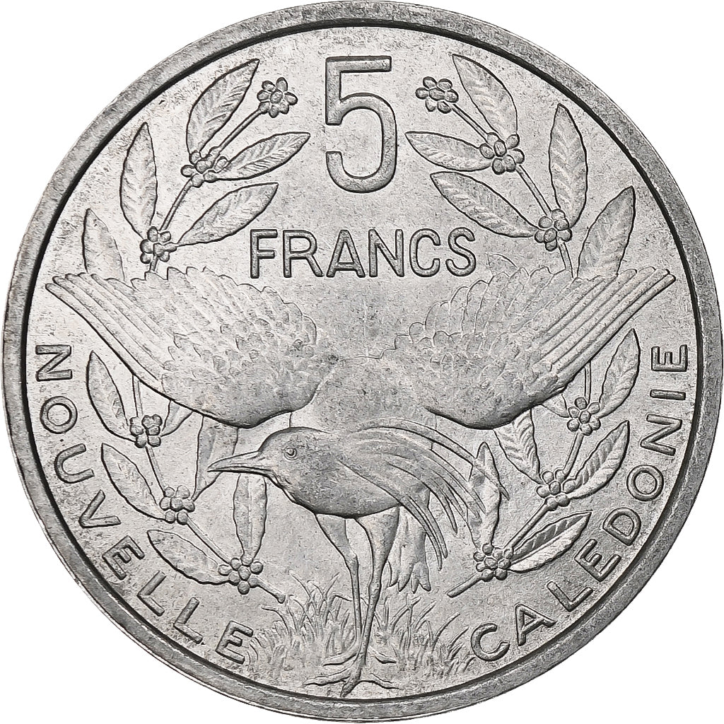 Nowa Kaledonia, 5 Francs, 1952, Paris, Aluminium, MS(60-62), KM:4