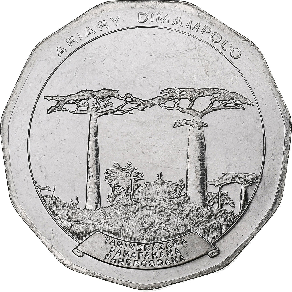 Madagascar, 50 Ariary, 2005, Royal Canadian Mint, Stainless Steel, MS(63)