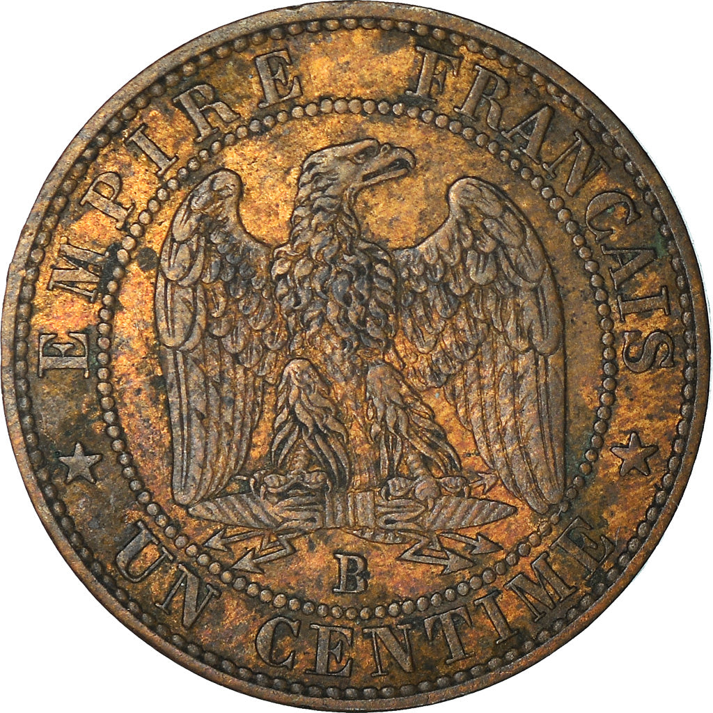 Moneta, Francia, Napoleon III, Napoléon III, Centime, 1853, Rouen, SPL-