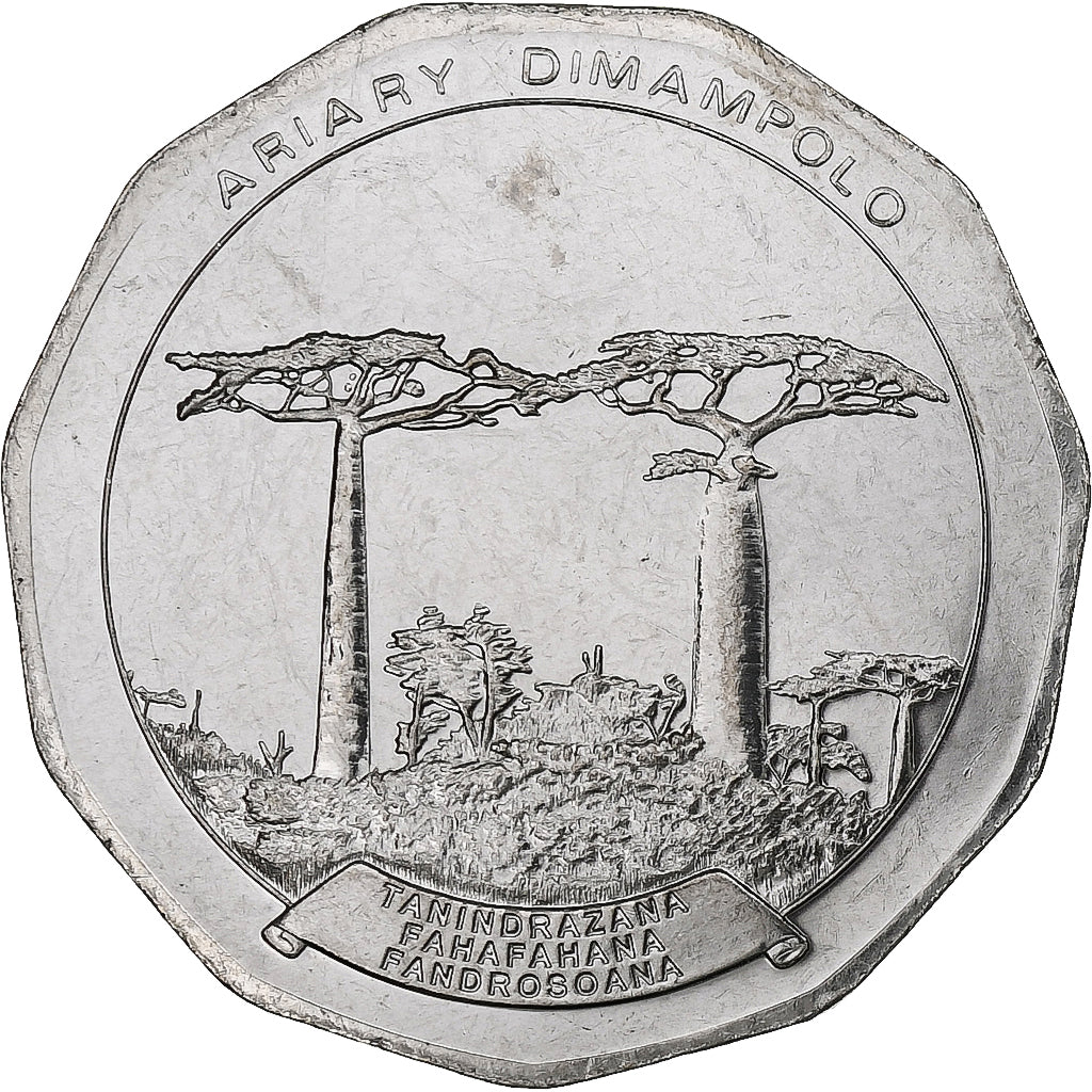 Madagáscar, 50 Ariary, 2005, Royal Canadian Mint, Aço Inoxidável, MS(63)